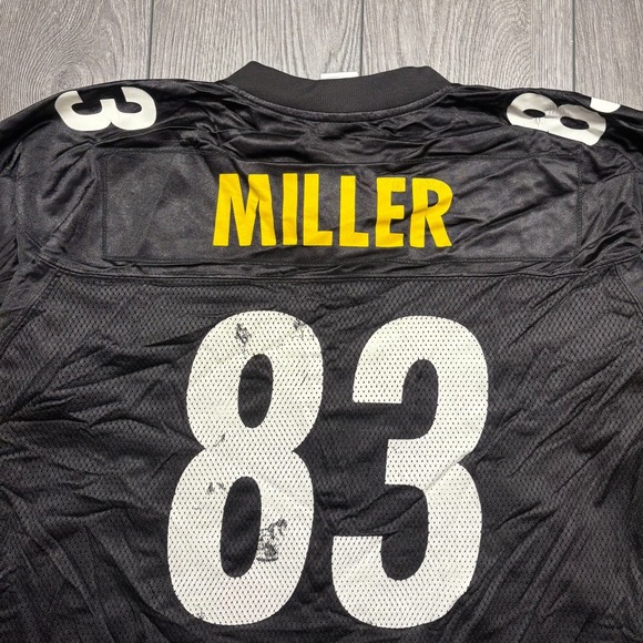 VTG Pittsburg Steelers Heath Miller Reebok NFL Equipment  Jersey Size L #83 - Picture 6 of 9